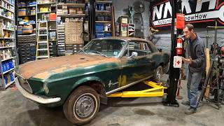 2500 quotBARN FINDquot 1967 Mustang WILL IT RUN and DRIVE NNKH [upl. by Septima]