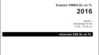 Wiskunde Examen Vmbo GLTL 2016 Tijdvak 1 Opg 9 tm 12 [upl. by Kyla]