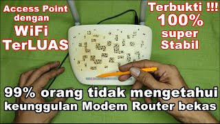 Sinyal WiFi TerLUAS dan Stabil dengan Modem Router bekas untuk menambah jaringan WiFi [upl. by Dolorita115]