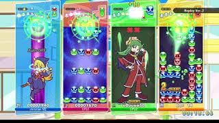 Puyo Puyo Champions PC Witch VS Hed VS Satan VS Rafisol Fever Mode Halloween Day Special [upl. by Notlim]