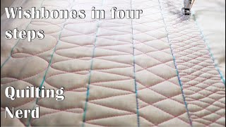 Learning those wishbones in four steps – free motion quilting for beginners [upl. by Gustaf]