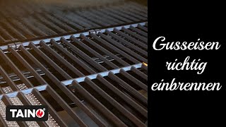 Wie brennt man Gusseisen richtig ein TAINO GrillmeisterWissen  Gasgrill BLACK PLATINUM 42 [upl. by Adara209]