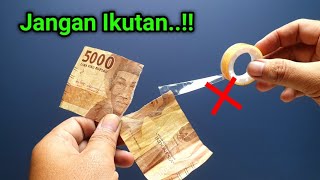 Selamat tinggal cara lama Memperbaikimenyambung uang kertas robek dengan mudahrapi dan kuat [upl. by Atekehs]