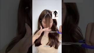 Self cut Korean bangs tutorial 🩷🌸youtubeshorts hairstyle shorts by kk Krista [upl. by Euqinue]