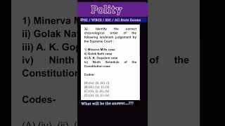 Q 32 Polity polity wbcs upsc ssc mcqpractice viralvideo [upl. by Yerag]