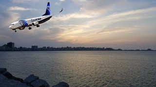 الهبوط بمطار برج العرب تصوير نادر  Arrival to Alexandria Egypt  Atterrissage [upl. by Aleina952]