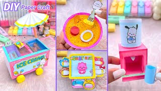 DIY Miniature Crafts Idea  Easy Craft Ideas  mini ice cream stall  mini ramen bowl  school hacks [upl. by Ashleigh782]