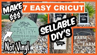 MAKE  using a CRICUT  7 SELLABLE Dollar Tree BLANK DIYs  MINDBLOWING HACKS [upl. by Llenod889]