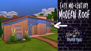 How to Build a Midcentury Modern Roof  Sims 4 Roofing Tutorial [upl. by Ahsiloc107]