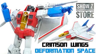 Deformation Space DS01 CRIMSON WINGS Third Party Transformers MP STARSCREAM Review [upl. by Alyam]