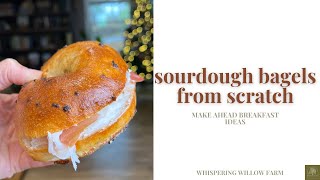 Sourdough Bagels from Scratch Make Ahead Breakfast Ideas [upl. by Medwin314]