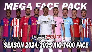 PES 2017 NEW MEGA FACE PACK 242025 AIO FOR ALL PATCH [upl. by Nunci]