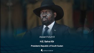 HE Salva Kiir President of the Republic of South Sudan at the 2nd Aswan Forum [upl. by Farand]