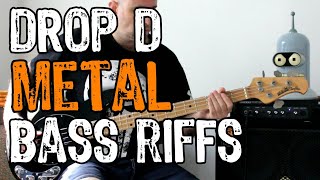 Drop D Metal bass riffs [upl. by Eiddam]