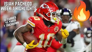 Isiah Pacheco Week 1 Highlights vs Ravens 🔥👀  Ravens vs Chiefs 2024 [upl. by Niel977]