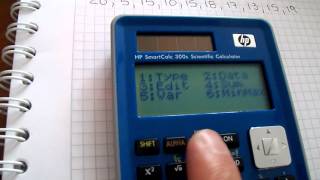 Cálculo de la Media Varianza y Desviación Estándar con Calculadora HP SmartCalc 300s [upl. by Elliven753]