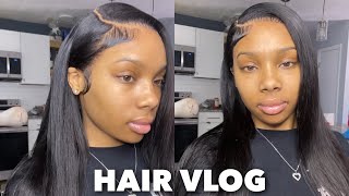 ALIEXPRESS UEENLY WIG STRAIGHT SILKY LACE FRONTAL BEST AFFORDABLE PRICE [upl. by Free398]