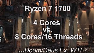 5 Games On Ryzen 7 1700 8C16T vs 4C4T 40 [upl. by Kreegar]