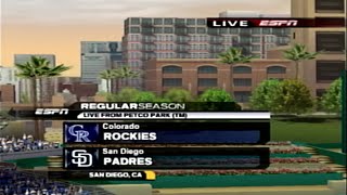 Colorado Rockies 25  San Diego Padres 84  MLB 2K5 Gameplay  Season Mode 8 [upl. by Novaj]