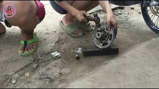 palit sprocket at brakeshoe ng tmx [upl. by Xanthus]