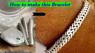 S Design Silver Bracelet Making  How Silver Bracelet is Made  2 Design Bracelet in one [upl. by Sudnor284]