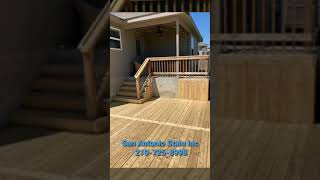 cedar deck stained with Cabot semi solid oil stain new cedar [upl. by Zosema523]