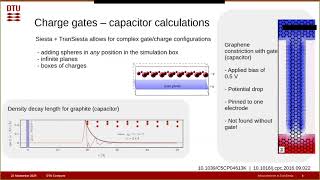 MAX Webinar 2020  TranSIESTA new functionalities charge gates capacitor calculation [upl. by Gertrud]