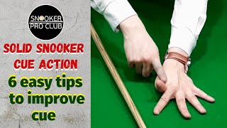 6 Snooker Cueing Tips  Cue action tricks to improve straight cueing technique [upl. by Neyugn896]