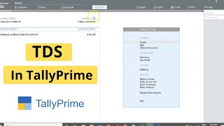 Complete TDS in Tally Prime  Configuration  TDS entries [upl. by Hsiri]