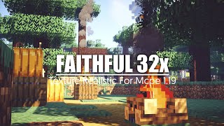 TOP 1 Texture Pack Realistic  MCPE 119  Support All Ram  Faithful 32x Texture [upl. by Orvil]