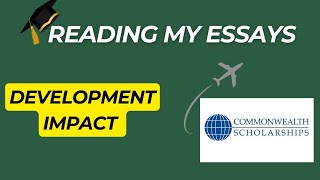 Reading My CSC Development Impact Essay  Full Essay [upl. by Zarah]