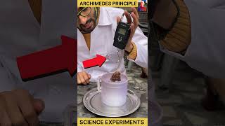 archimedes principle  buoyant force  experiment science funny [upl. by Ynnej]