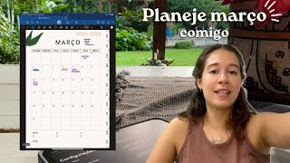 Planeje março comigo  organização básica e simples [upl. by Dusen846]