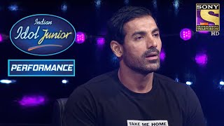 John Abraham Is Stunned At Nahids Performance On Jaadu Hai Nasha  Indian Idol Junior 2 [upl. by Sinnaoi]