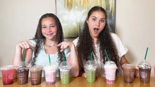 Starbucks SECRET MENU Challenge Haschak Sisters [upl. by Lorrin]