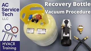 Preparing a New RECOVERY BOTTLE for the HVAC Service Truck [upl. by Merce323]