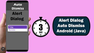 Alert Dialog Auto Dismiss Android Java [upl. by Ekaj322]