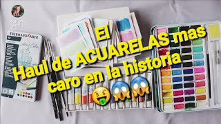 Haul de ACUARELAS🎨Valen la pena🤔El Haul mas caro que he hecho🤑🤑🤑🤑 [upl. by Ayanal251]