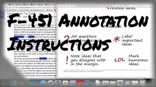 FAHRENHEIT 451 Read and Annotate Instructions [upl. by Yank]