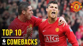 Manchester Uniteds Top 10 Premier League Comebacks  Manchester United [upl. by Noryv357]