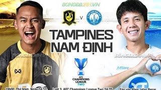 Link xem trực tiếp bóng đá hôm nay Cúp C2 châu Á giữa Nam Định vs Tampines 19h00 [upl. by Atnauqahs726]