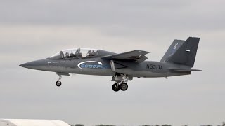 Textron AirLand Cessna E530 Scorpion N531TA arrival at RAF Fairford RIAT 2015 AirShow [upl. by Eniale902]