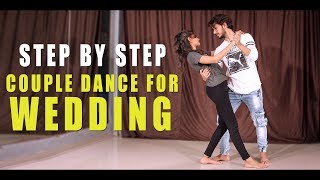 Couple Dance Step For Wedding amp Party  Easy Salsa  Vicky Patel Dance Tutorial [upl. by Akeber769]