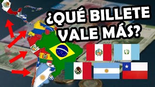 Los BILLETES más Valiosos de Latinoamérica 2023 ¿Cuál vale más  El Peruvian [upl. by Erhard]