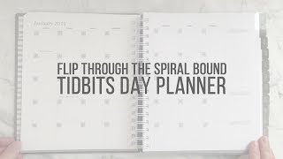 Quick Flip Through of the Spiral Bound TIDBITS Day Planner [upl. by Suckram]