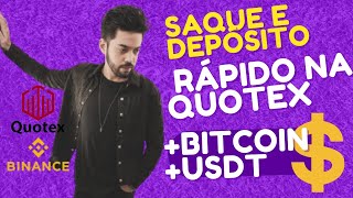 TUTORIAL COMPLETO DE COMO DEPOSITAR E SACAR DA QUOTEX POR BITCOIN BTC E USDT USANDO A BINANCE [upl. by Galliett]