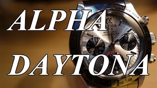 Alpha Daytona Chronograph  Review Measurements Lume [upl. by Lednor]