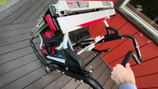 Bosch GTS15 10in 15Amp Portable Jobsite Table Saw with Foldable Rolling Stand  UNBOXING  SETUP [upl. by Caassi]