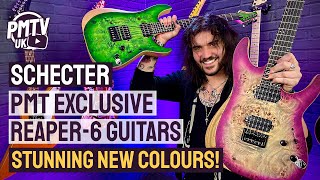 Schecter Reaper6 Models In PMT Exclusive Colours  NEW Stunning Shred Machines [upl. by Eceinehs]