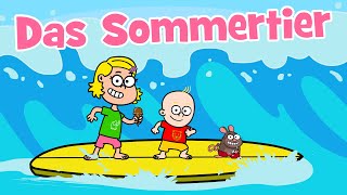 ♪♪ Kinderlied Sommer Ferien Urlaub – Das Sommertier  Tierlieder  Hurra Kinderlieder [upl. by Blackwell]